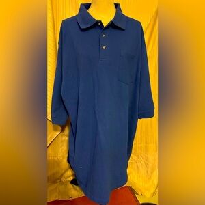 NWT Tri-Mountain roomy blue polo shirt in size 2XLT